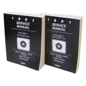 1991 DODGE RAM FACTORY SERVICE MANUAL - PRINT ('91)
