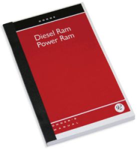 DODGE RAM OWNER'S MANUAL  ('92, DW250/350 - DIESEL)