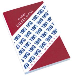 DODGE RAM OWNER'S MANUAL ('93, DW250/350 - DIESEL)