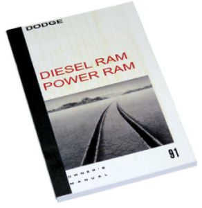 DODGE RAM OWNER'S MANUAL ('91, DW250/350 - DIESEL)